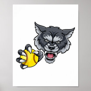Affiche Loup Garou Douillet Ll Animal Mascotte