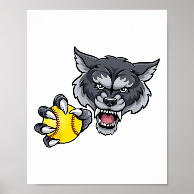 Affiche Loup Garou Douillet Ll Animal Mascotte  (Devant)