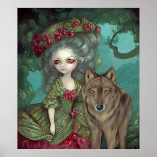 Affiche Loup-Garou : La Foret gothique wolf rococo Art Imp