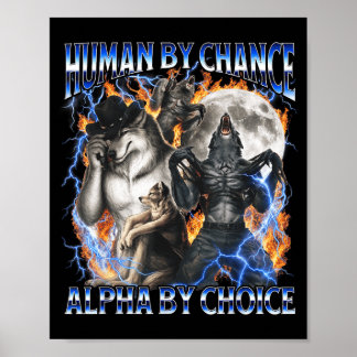 Affiche Loup humain alpha