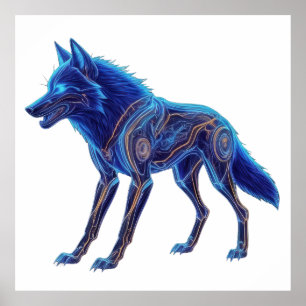 Affiche Loup illuminé