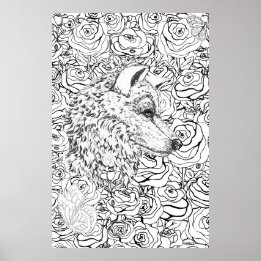 Affiche Loup Intelligent
