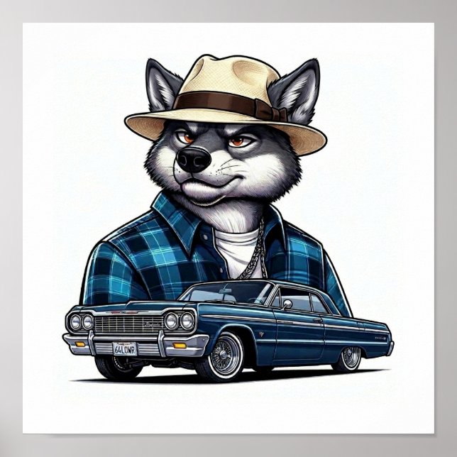 Affiche Loup Lowrider (Devant)