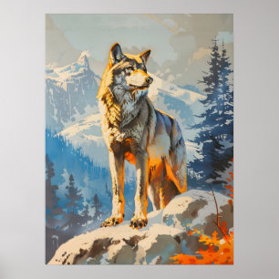 Affiche Loup majestueux