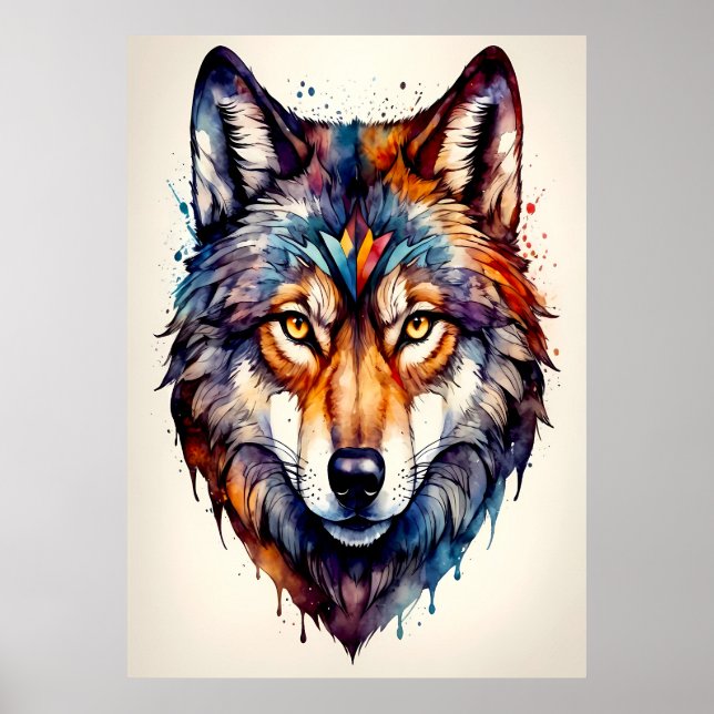 Affiche Loup majestueux (Devant)