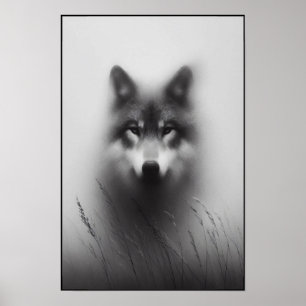 Affiche Loup Silencieux sous la lumière pâle
