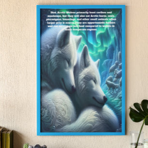 Affiche Loups de l'Arctique Loups blancs se reposant