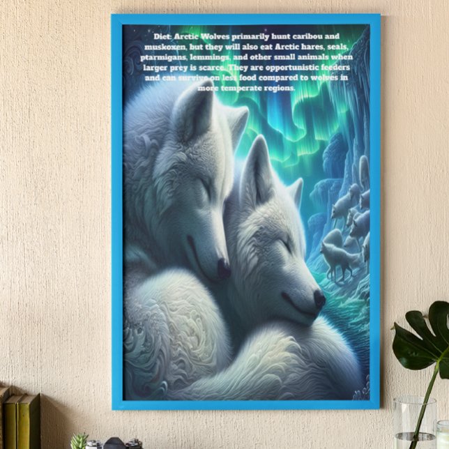 Affiche Loups de l'Arctique Loups blancs se reposant (Créateur téléchargé)