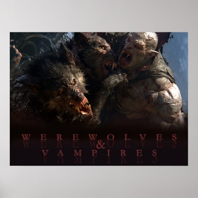 Affiche Loups-garous & Vampires - La Bataille (Devant)