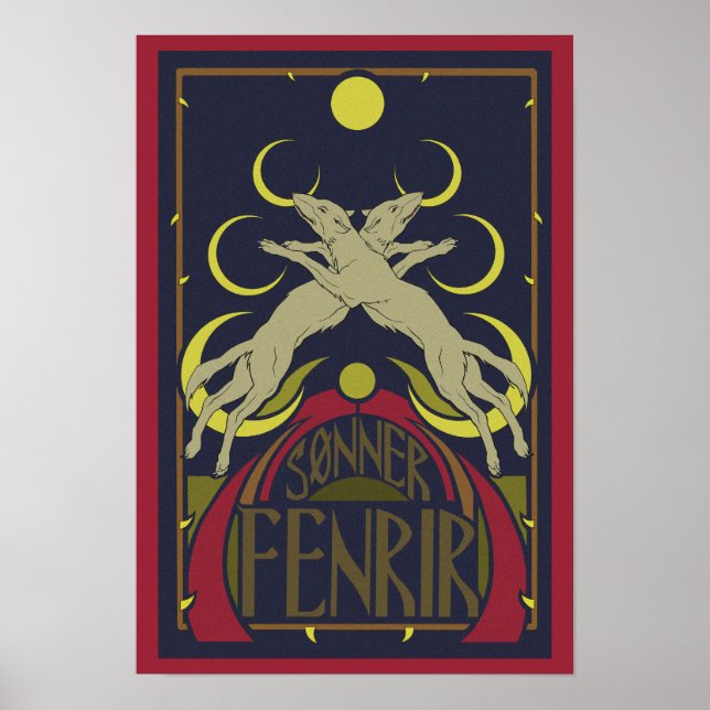 Affiche Loups mangeant la lune (Sonner Fenrir) (Devant)