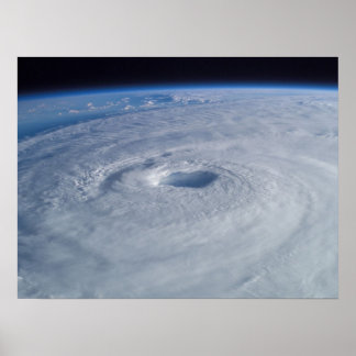 Affiche L'ouragan Isabel de l'espace