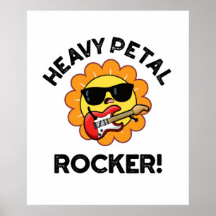 Affiche Lourd Petal Rocker Funny Flower Pun