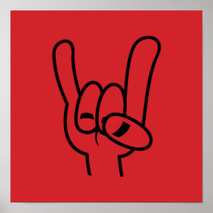 Affiche Lourde cornes diaboliques en métal