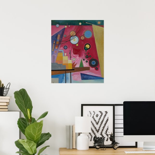 Affiche Lourde Rouge de Wassily Kandinsky (Bureau à domicile)