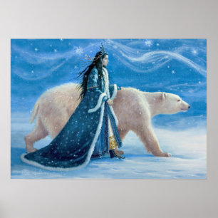 Affiche L'ours blanc et la princesse de neige