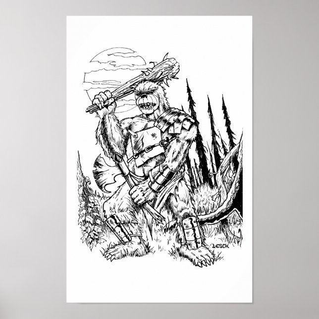 Affiche "L'ours noir" - Illustration de Tracy Lesch (Devant)