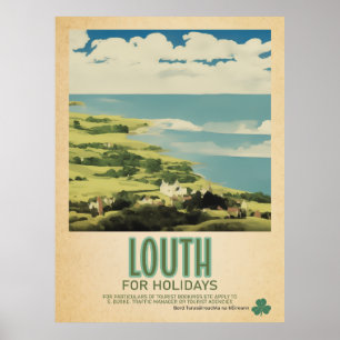 Affiche Louth Ireland, Retro Irish Travel Advert