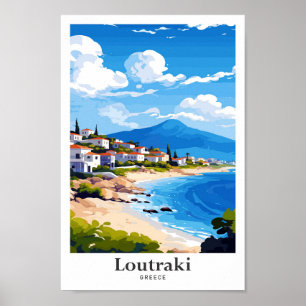 Affiche Loutraki Grèce Illustration du portrait de voyage