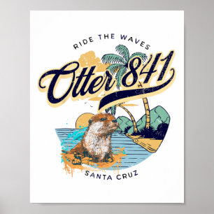 Affiche Loutre 841 Otter 841 Surf en Californie Planche de