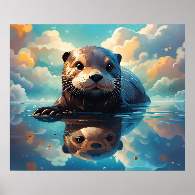 Affiche Loutre adorable (Devant)