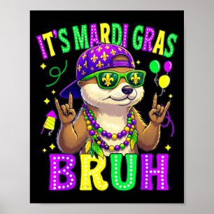 Affiche Loutre bruh mardi gras garçons filles enfants carn