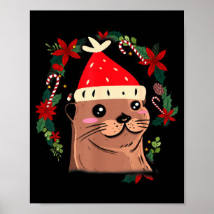 Affiche Loutre laid Noël Noël Hiver 