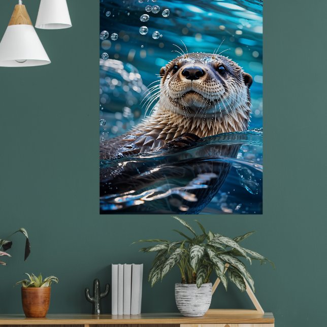 Affiche Loutre qui nage (Salon 1)