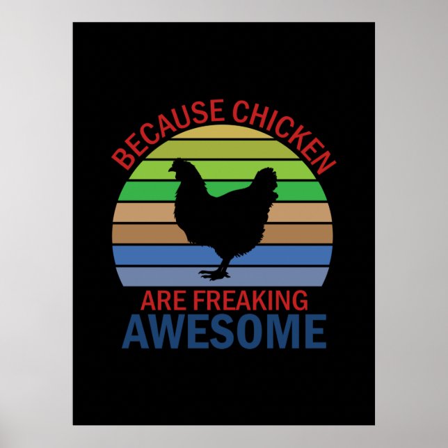 Affiche Louvain de poulet | Les Poulets Font Des Flammes É (Devant)