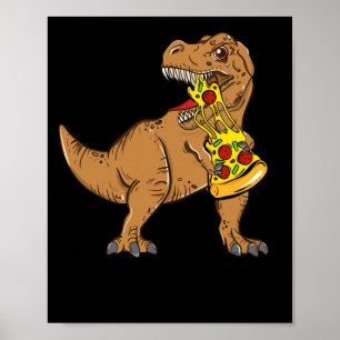 Affiche Louveur de tranche de pizza Dinosaur
