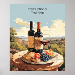 Affiche Louveur de vin de texte personnalisé