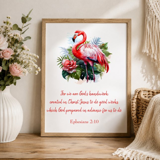 Affiche L'ouvrage de Dieu Flamingo  (Créateur téléchargé)