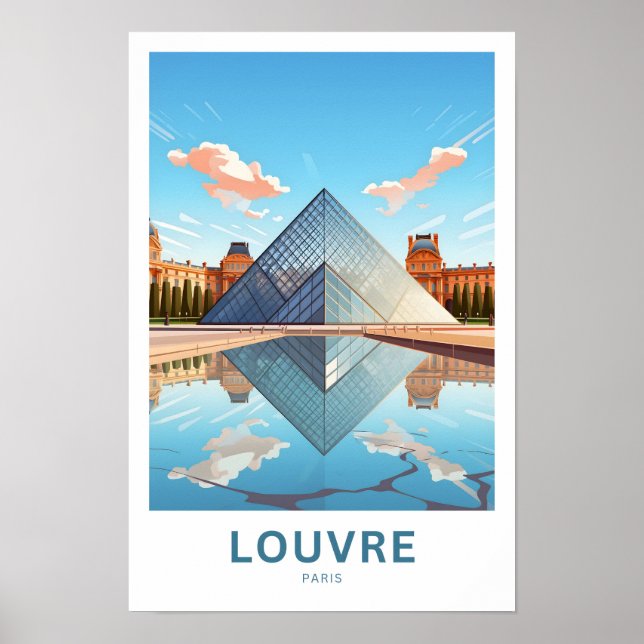 Affiche Louvre Paris (Devant)