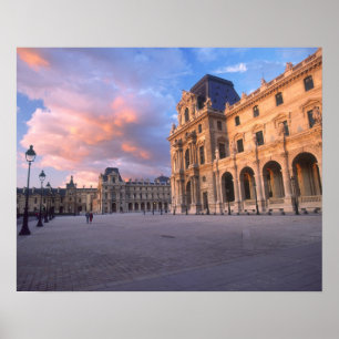 Affiche Louvre, Paris, France