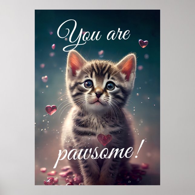 Affiche Lovable Little Kitten - Vous êtes pawsome! (Devant)