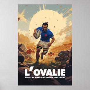 Affiche L'ovalie, Rugby, top 14, Xv de france T-Shirt