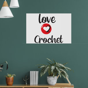 Affiche Love 2 Crochet