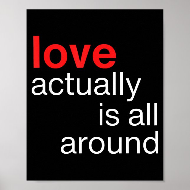 Affiche Love Actually Is All Around Funny Quote Family Mat (Devant)