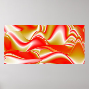 Affiche Love and Gold Abstrait 3D Rainbowart