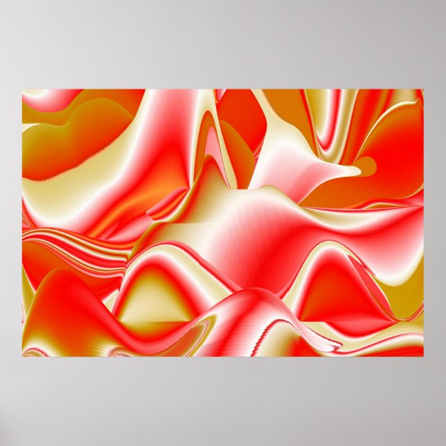 Affiche Love and Gold Abstrait 3D Rainbowart (Devant)