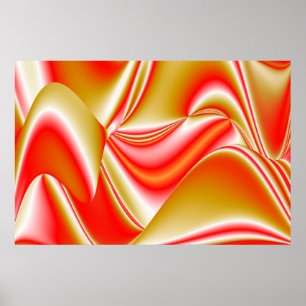 Affiche Love and Gold Abstrait 3D Rainbowart