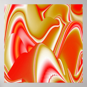 Affiche Love and Gold Abstrait 3D Rainbowart