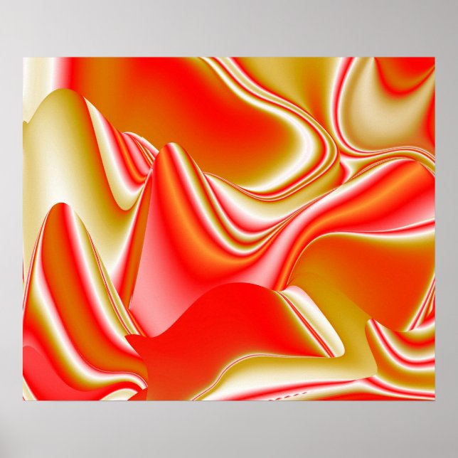 Affiche Love and Gold Abstrait 3D Rainbowart (Devant)