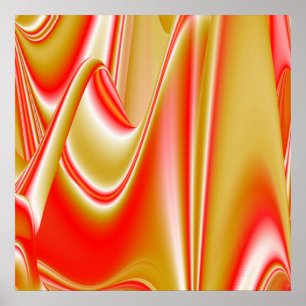 Affiche Love and Gold Abstrait 3D Rainbowart