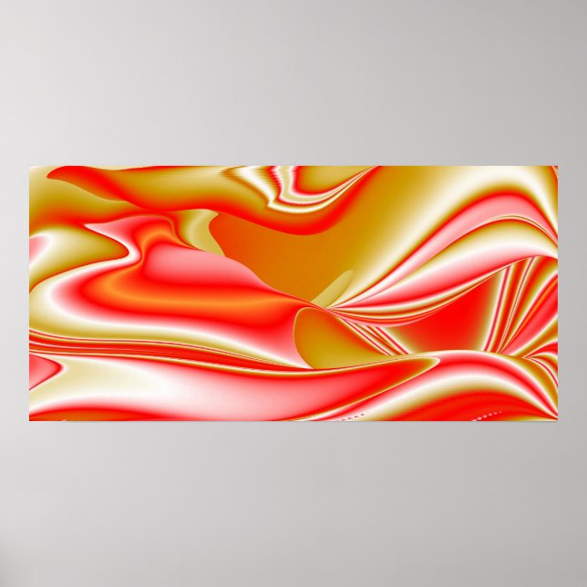 Affiche Love and Gold Abstrait 3D Rainbowart (Devant)