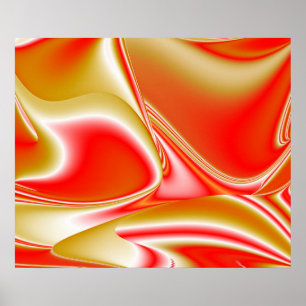 Affiche Love and Gold Abstrait 3D Rainbowart