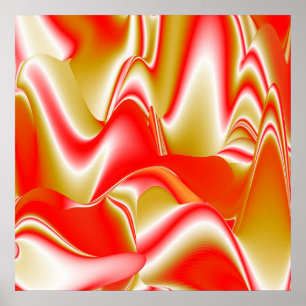 Affiche Love and Gold Abstrait 3D Rainbowart