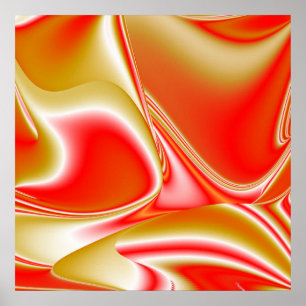 Affiche Love and Gold Abstrait 3D Rainbowart