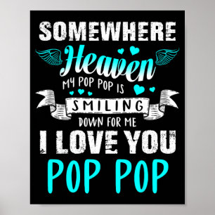 Affiche Love Angel Pop Pop au Ciel Mémorial Famille