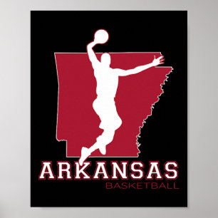 Affiche Love Arkansan Hoops Fan Arkansas State Silhouette