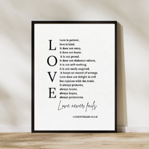 Affiche Love Bible Verse Wall Art